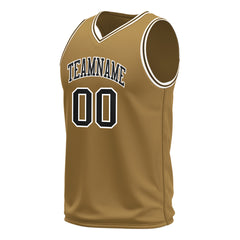 Custom Old Gold Basketball Jersey Mesh Sports Athletic Performance Shirts