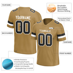 Custom Old Gold Football Jersey Athletic Shirt For Adult Youth