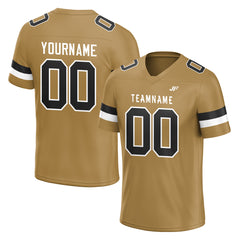 Custom Old Gold Football Jersey Athletic Shirt For Adult Youth