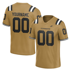 Custom Old Gold Football Jersey Athletic Shirt For Adult Youth Unisex