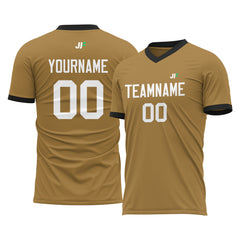 Custom Old Gold Soccer Uniform For Adult Youth Fans Jersey