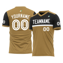 Custom Old Gold Soccer Uniform Training Outfit Sportswear