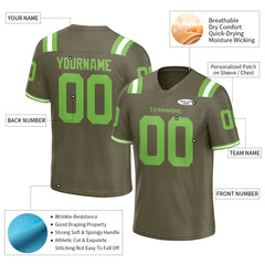 Custom Olive Football Jersey Athletic Shirt For Adult Youth Unisex