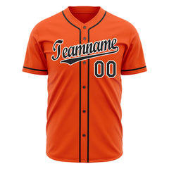 Custom Orange Full Button Up Mesh Fans Special Edition Authentic Baseball Jersey