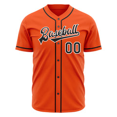 Custom Orange Full Button Down Mesh Fans Special Edition Authentic Baseball Jersey