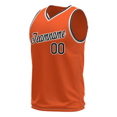 Custom Orange Basketball Jersey Mesh Sports Performance Team Uniform