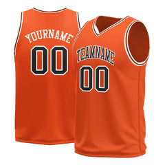 Custom Orange Basketball Jersey Mesh Sports Athletic Performance Shirts