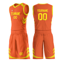 Custom Orange Basketball Uniform For Adult Youth Fans Mesh Jersey