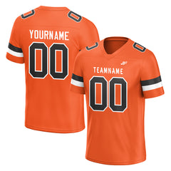 Custom Orange Football Jersey Athletic Shirt For Adult Youth