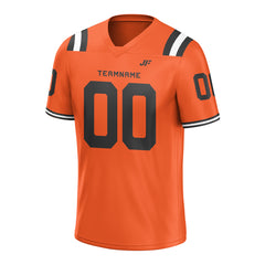 Custom Orange Football Jersey Athletic Shirt For Adult Youth Unisex