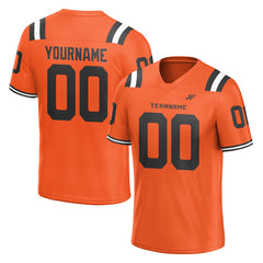 Custom Orange Football Jersey Athletic Shirt For Adult Youth Unisex