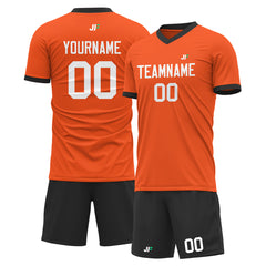 Custom Orange Soccer Uniform For Adult Youth Fans Jersey