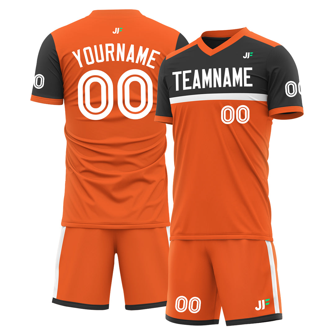 Custom Orange Soccer Uniform Training Outfit Sportswear