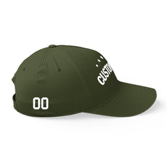 Custom Olive Green Print Caps Personalized Logo Text Hat Ideal for Business Events Gifts