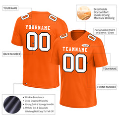 Custom Orange Football Jersey Player Fans Team Uniforms For Adult Youth Unisex