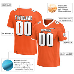 Custom Orange Football Jersey Athletic Special Fans Edition Shirt For Adult Youth