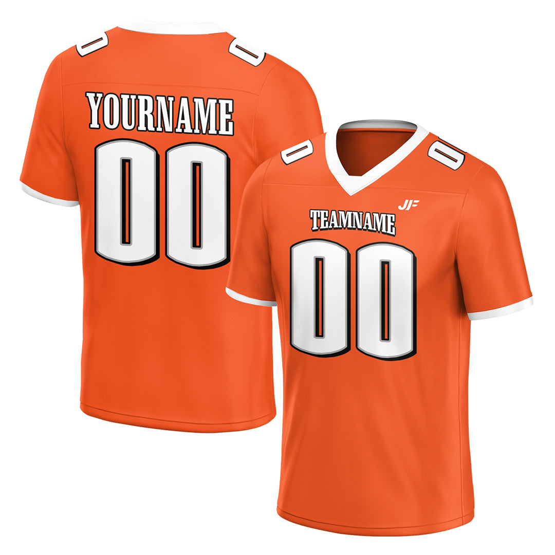 Custom Orange Football Jersey Athletic Special Fans Edition Shirt For Adult Youth