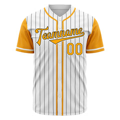 Custom Orange Pinstripe Two Tone Authentic Vintage Baseball Jersey