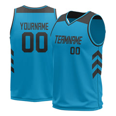 Custom Panther Blue Mesh Basketball Athletic Performance Jersey