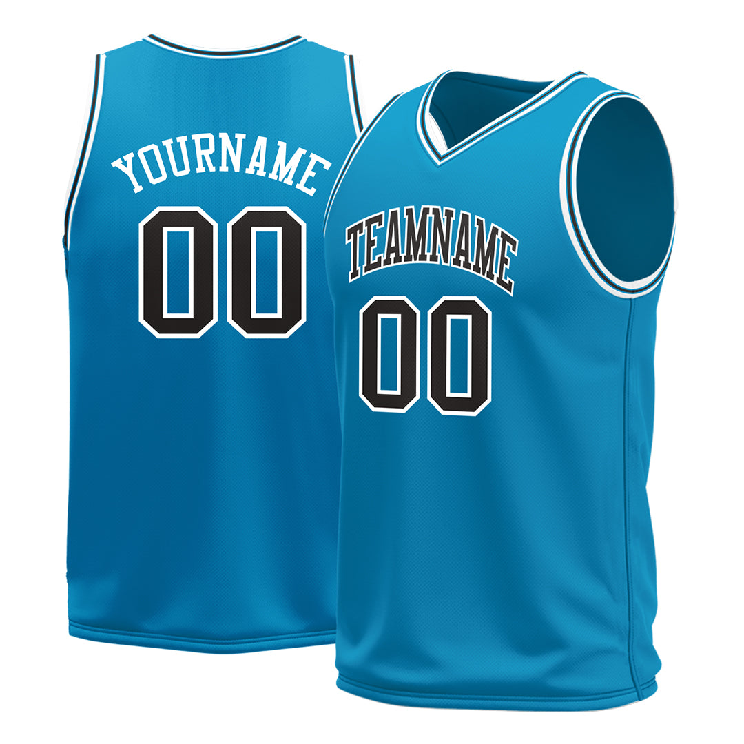 Custom Panther Blue Basketball Jersey Mesh Sports Athletic Performance Shirts