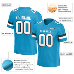 Custom Panther Blue Football Jersey Athletic Shirt For Adult Youth