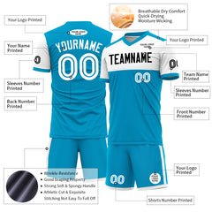 Custom Panther Blue Soccer Uniform Training Outfit Sportswear