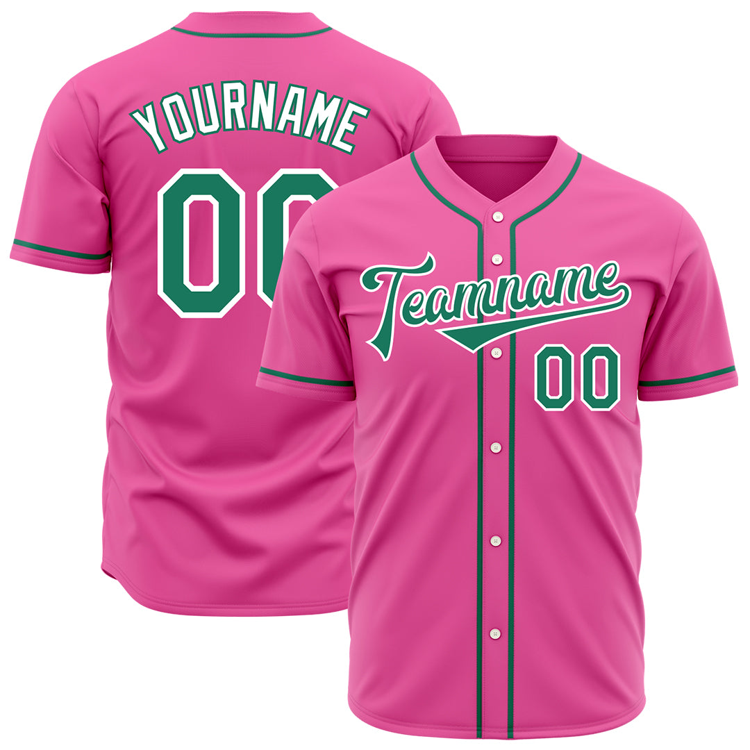 Custom Pink Full Button Down Mesh Fans Special Edition Authentic Baseball Jersey