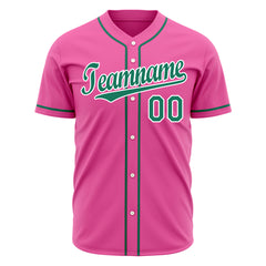 Custom Pink Full Button Up Mesh Fans Special Edition Authentic Baseball Jersey