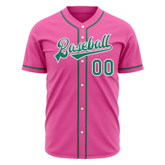 Custom Pink Full Button Down Mesh Fans Special Edition Authentic Baseball Jersey