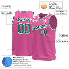 Custom Pink Basketball Jersey Mesh Sports Performance Team Uniform