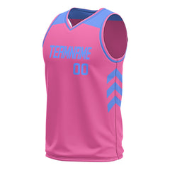 Custom Pink Mesh Basketball Athletic Performance Jersey