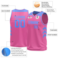 Custom Pink Mesh Basketball Athletic Performance Jersey