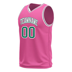 Custom Pink Basketball Jersey Mesh Sports Athletic Performance Shirts