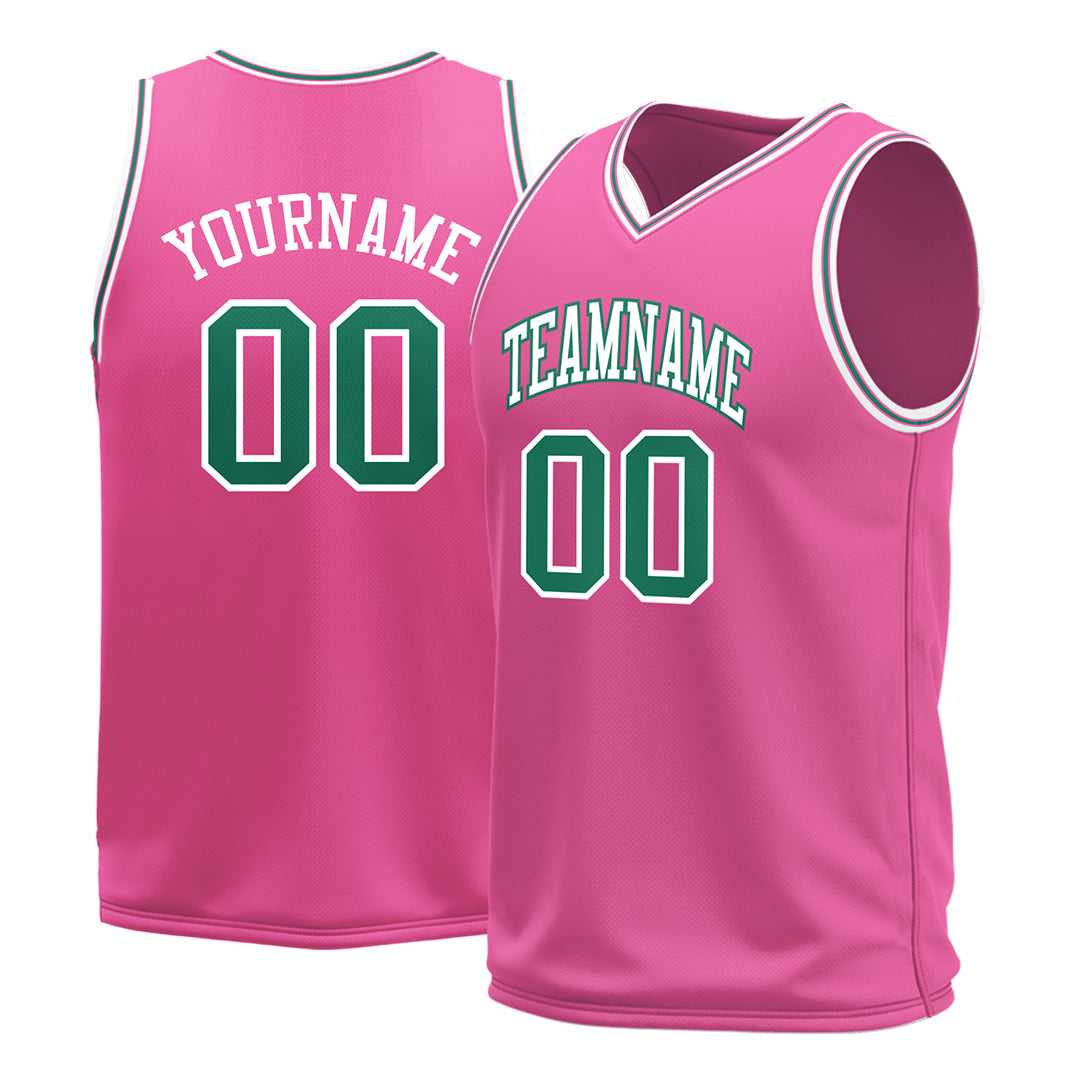 Custom Pink Basketball Jersey Mesh Sports Athletic Performance Shirts