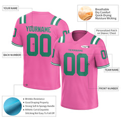 Custom Pink Football Jersey Athletic Shirt For Adult Youth Unisex