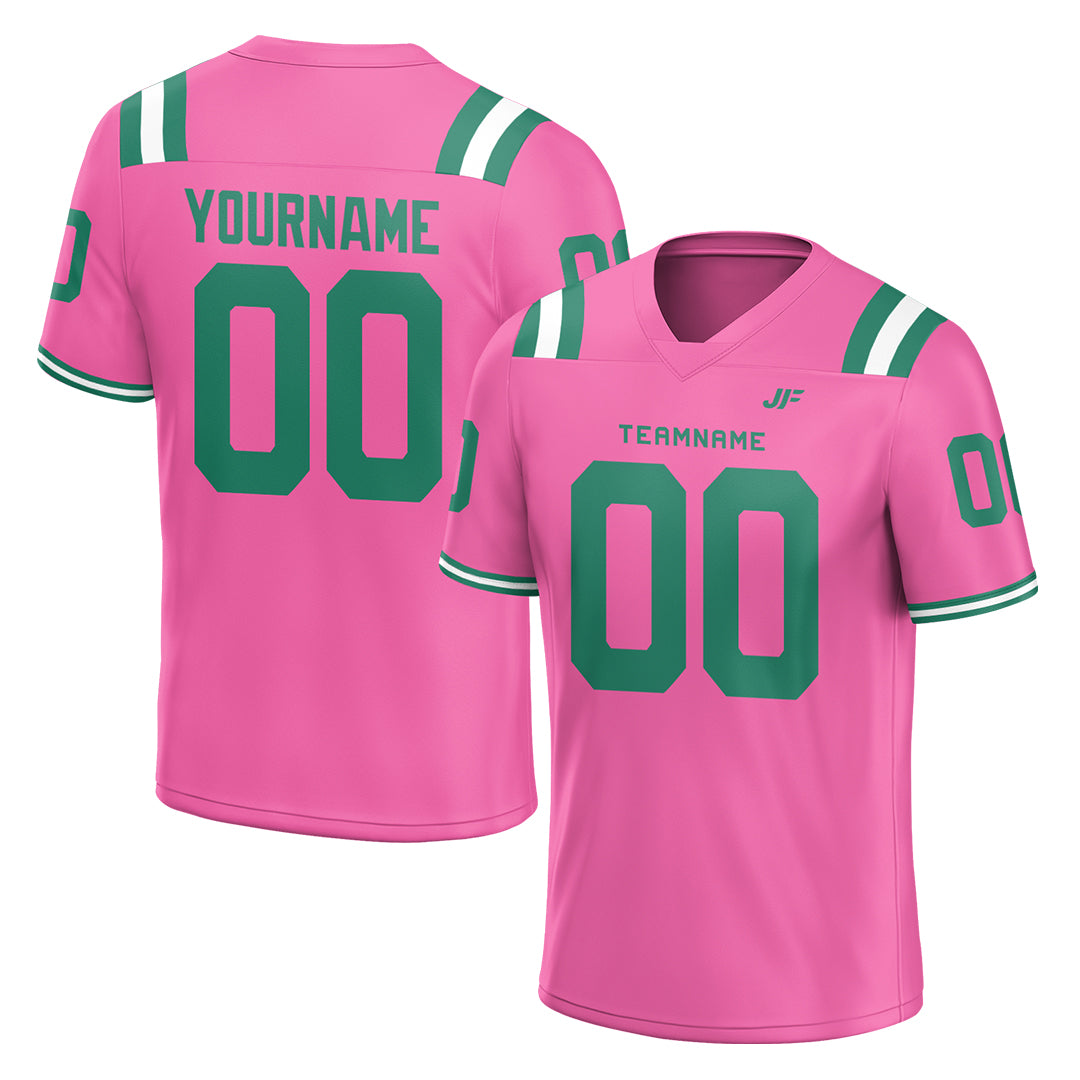 Custom Pink Football Jersey Athletic Shirt For Adult Youth Unisex