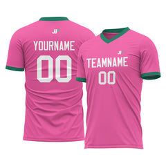 Custom Pink Soccer Uniform For Adult Youth Fans Jersey