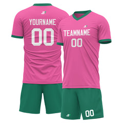 Custom Pink Soccer Uniform For Adult Youth Fans Jersey