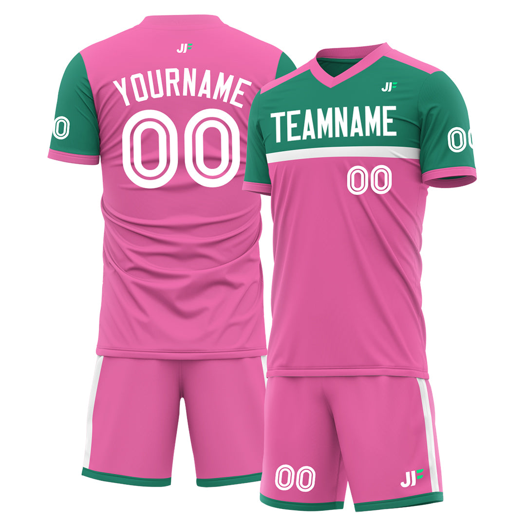 Custom Pink Soccer Uniform Training Outfit Sportswear