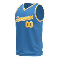 Custom Powder Blue Basketball Jersey Mesh Sports Performance Team Uniform