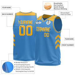 Custom Powder Blue Mesh Basketball Athletic Performance Jersey