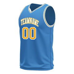 Custom Powder Blue Basketball Jersey Mesh Sports Athletic Performance Shirts