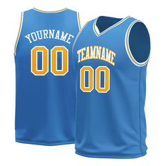 Custom Powder Blue Basketball Jersey Mesh Sports Athletic Performance Shirts