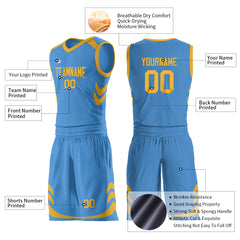 Custom Powder Blue Basketball Uniform For Adult Youth Fans Mesh Jersey