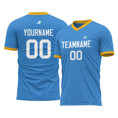 Custom Powder Blue Soccer Uniform For Adult Youth Fans Jersey