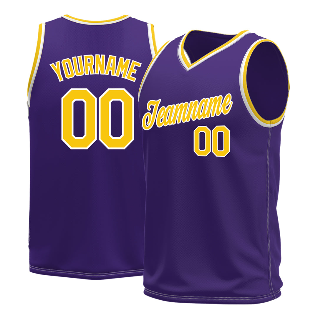 Custom Purple Basketball Jersey Mesh Sports Performance Team Uniform