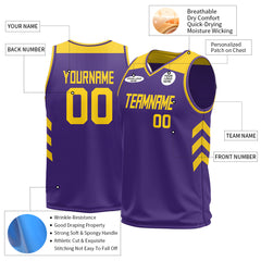 Custom Purple Mesh Basketball Athletic Performance Jersey