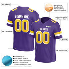 Custom Purple Football Jersey Athletic Shirt For Adult Youth