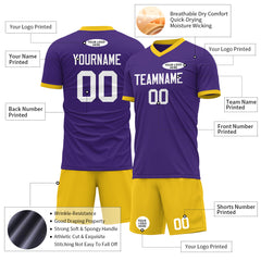 Custom Purple Soccer Uniform For Adult Youth Fans Jersey