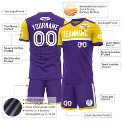 Custom Purple Soccer Uniform Training Outfit Sportswear